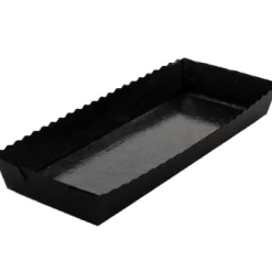 Bakvorm Karton Rechthoek Zwart 22x8x2,8cm (per stuk)