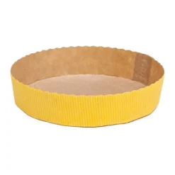 Bakvorm Karton Rond Ø15,5x3,5cm Geel (per stuk)