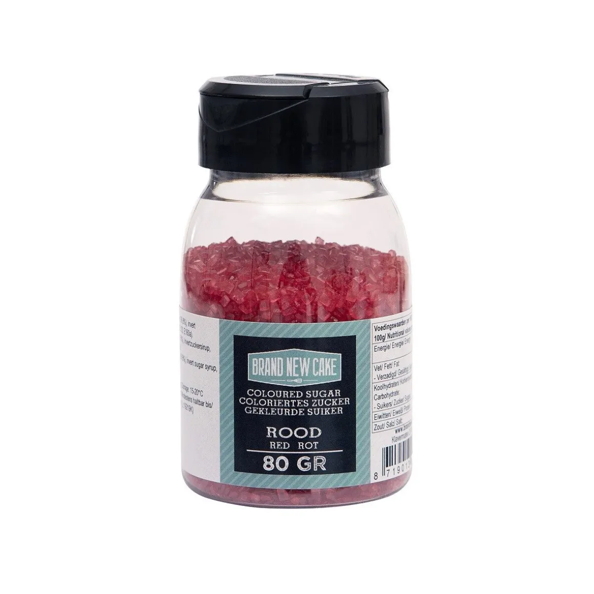 BrandNewCake Gekleurde Suiker Rood 80gr.