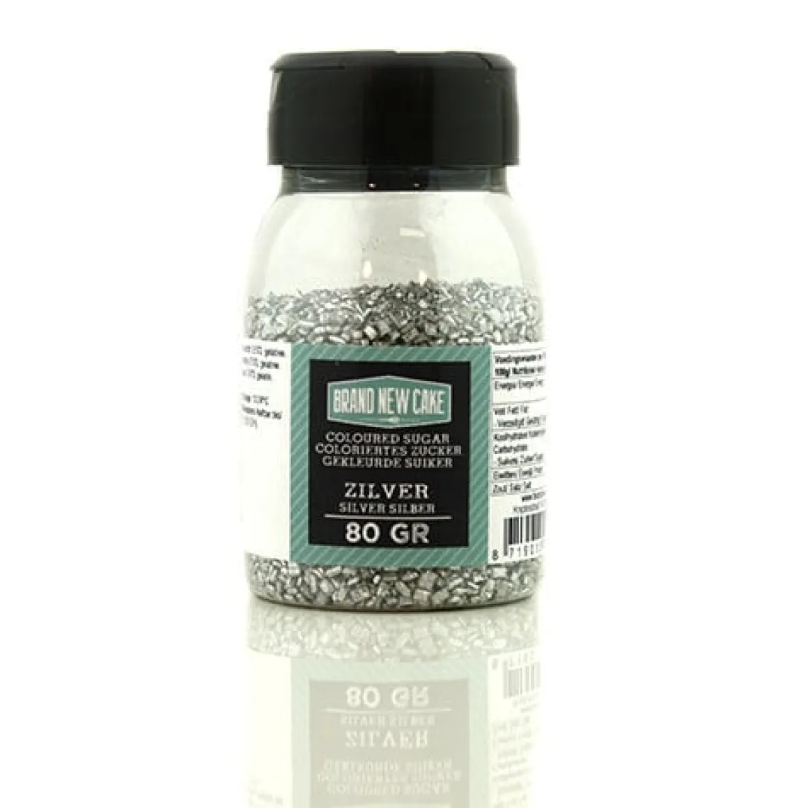 BrandNewCake Gekleurde Suiker Zilver 80gr.
