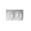 Chocolade Holvorm Pasen Half-Ei Glad (4x) 8x6x2,5cm.