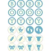 Chocoladedecoratie Baby Boy Ø3cm 96st