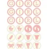 Chocoladedecoratie Baby Girl Ø3cm 24st.