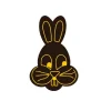 Chocoladedecoratie Paashaas Donker met Goud 140 stuks