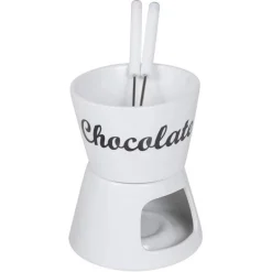 Chocoladefondue Set Porselein