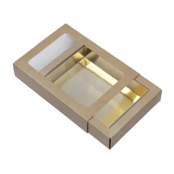 Chocoladeletterdoos Klein GK1 Kraft / Goud 26st