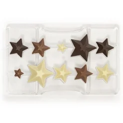 Chocolademal Sterren (10x) 2,0-3,5-5,0x4,2 cm