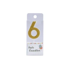Cijferkaars Goud Glitter #6