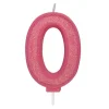 Culpitt Cijferkaars #0 Roze met Glitter