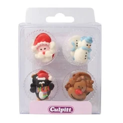 Culpitt Suikerdecoratie Kerstfiguren 12st.