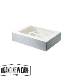Cupcake Doosje 12 Wit (incl. tray met venster) 25st.