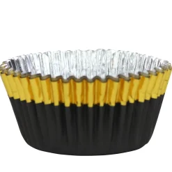 Cupcake Vormpjes PME Zwart met Gouden Rand 30 stuks