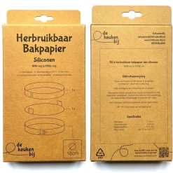 De KeukenBij Herbruikbaar Bakpapier Rond Siliconen Ø18cm
