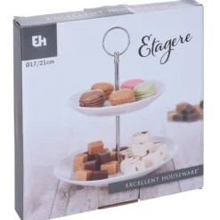 Etagere 2-Laags Porselein