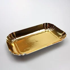 Gebaksschoteltje Rechthoek Goud 9,5x5cm 100st.