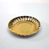 Gebaksschoteltje Rond Ribbel Goud Ø8,8cm 100st.