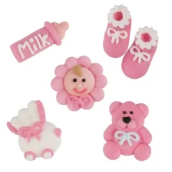 Günthart Suikerdecoratie Baby Roze 96st.