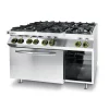 Hendi Gasfornuis 6-pits met convectieoven GN 1/1