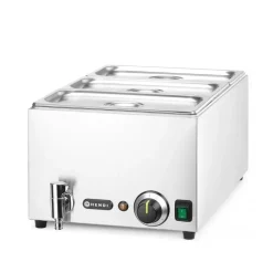 Hendi Set: Bain-marie met afvoerkraan + 3x GN 1/3 en deksel