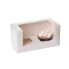 HoM Cupcake Doosje 2 Wit (incl. tray met venster) 3st.
