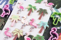 Koekjes Uitstekers Flamingo en Palmboom