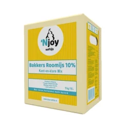 Njoy IJsmix Vloeibaar K+K Bakkers Roomijs 10% (10 liter)