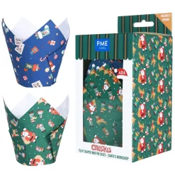 PME Muffin Cups Kerstman 24st