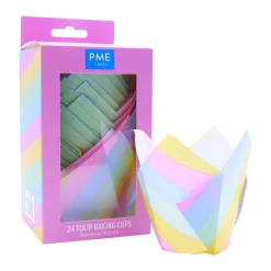 PME Muffin Cups Regenboog Strepen 24st