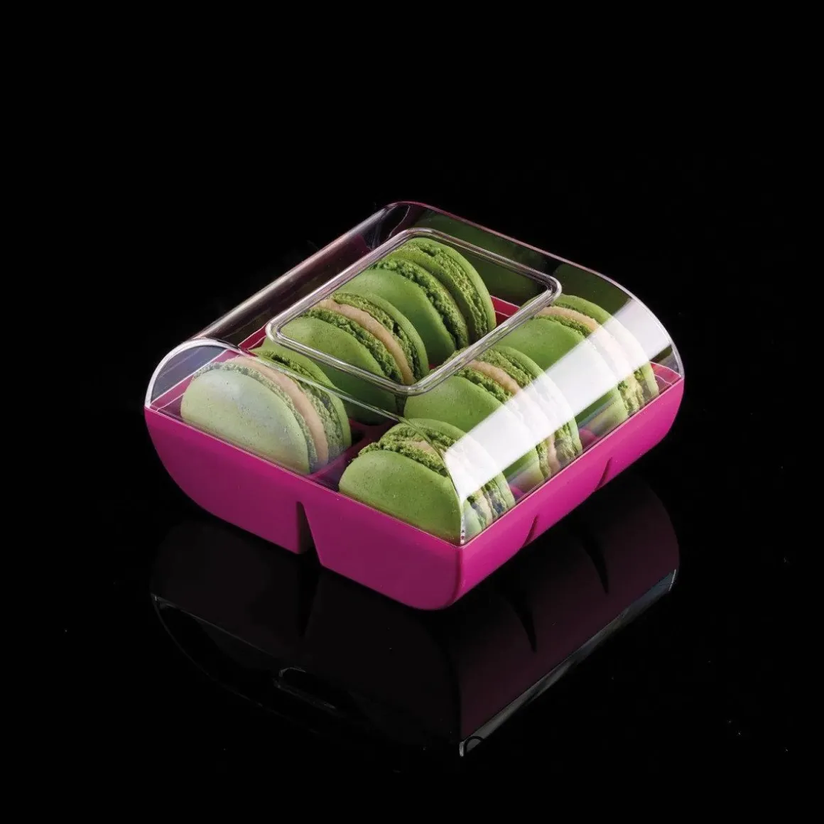 Silikomart Doosje voor 6 Macarons Fuchsia