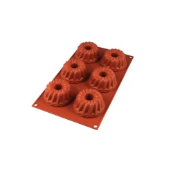 Silikomart Siliconen Bakvorm Mini Tulband (6x) Ø7,5x4,2cm