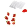 Silikomart Siliconen Bakvorm Aardbei (15x) 4,8cm +cutter