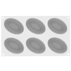 Silikomart Siliconen Bakvorm Pleincoeur Ovaal (6) 124x43mm