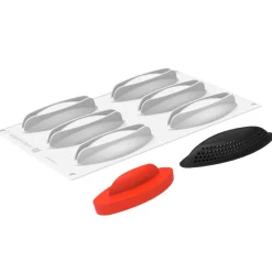 Silikomart Siliconen Kit 3D Cabossa (6) 12x4cm