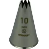 Spuitmondje gekarteld 8 Tands RVS 10mm