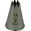 Spuitmondje gekarteld 8 Tands RVS 14mm