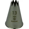 Spuitmondje gekarteld 8 Tands RVS 13mm