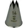 Spuitmondje gekarteld 6 Tands RVS 14mm