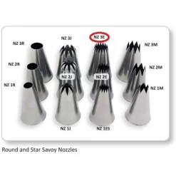 Spuitmondje JEM, round & star savoy nozzles