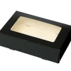 Taartdoos met venster 19x12,5x5cm. Zwart 50st