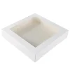 Taartdoos met venster 30x30x6cm. Wit 3st