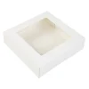Taartdoos met venster 19x19x5cm. Wit 50st