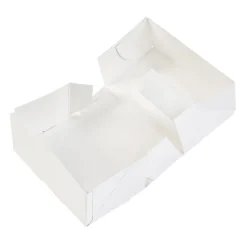 Taartdoos met venster 12x7x5cm. Wit 3st