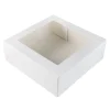 Taartdoos met venster 26x26x9cm. Wit 50st