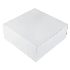 Taartdoos 25x25x10cm. Wit 3st