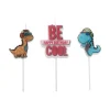 Taartkaarsje Happy Birthday Dino's**