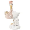 Taartopper Ooievaar Roze Polystone 9cm