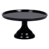 Taartplateau Zwart Melamine Ø23,5x12cm**