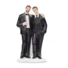 Taarttopper Bruidspaar Mannen Polystone 11,5cm