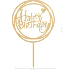Taarttopper Happy Birthday