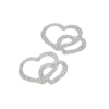 Taarttopper Harten Kunststof Zilver 4cm 10st